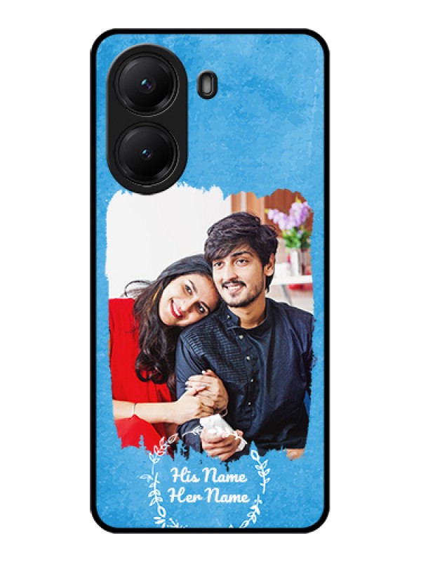 Custom Poco X7 Pro 5G Custom Glass Phone Case - Blue Color Vintage Design