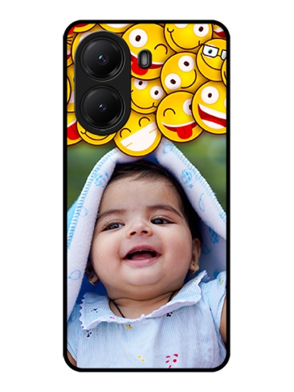 Custom Poco X7 Pro 5G Custom Glass Phone Case - With Smiley Emoji Design