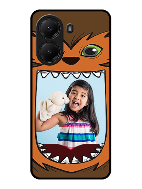 Custom Poco X7 Pro 5G Custom Glass Phone Case - Owl Monster Back Case Design