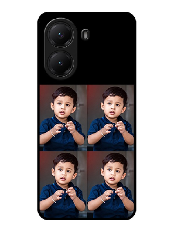 Custom Poco X7 Pro 5G Custom Glass Phone Case - 4 Image Holder Design