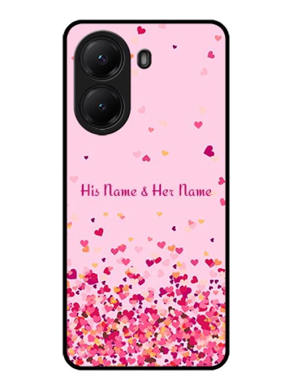 Custom Poco X7 Pro 5G Custom Glass Phone Case - Floating Hearts Design
