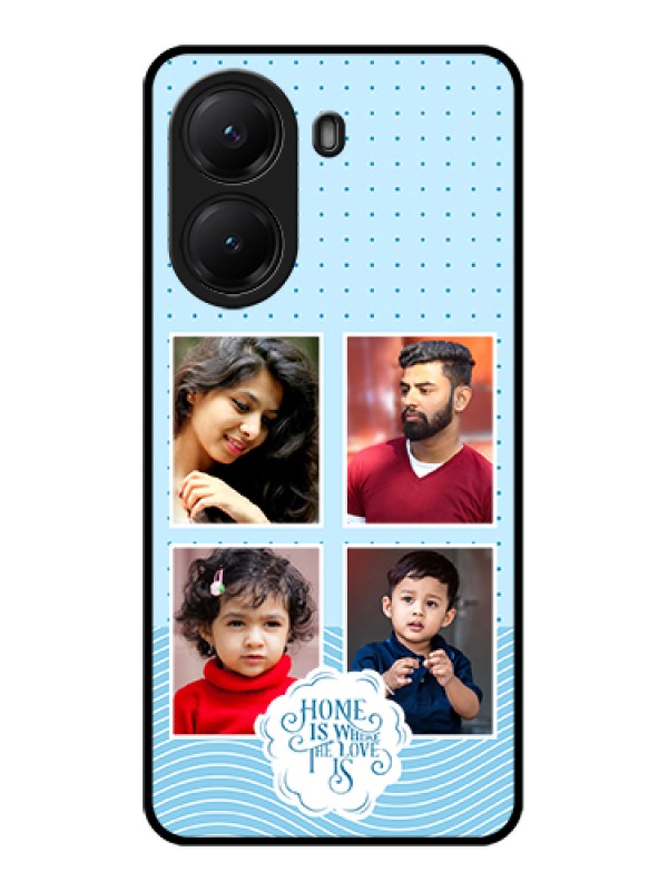 Custom Poco X7 Pro 5G Custom Glass Phone Case - Cute Love Quote With 4 Pic Upload Design