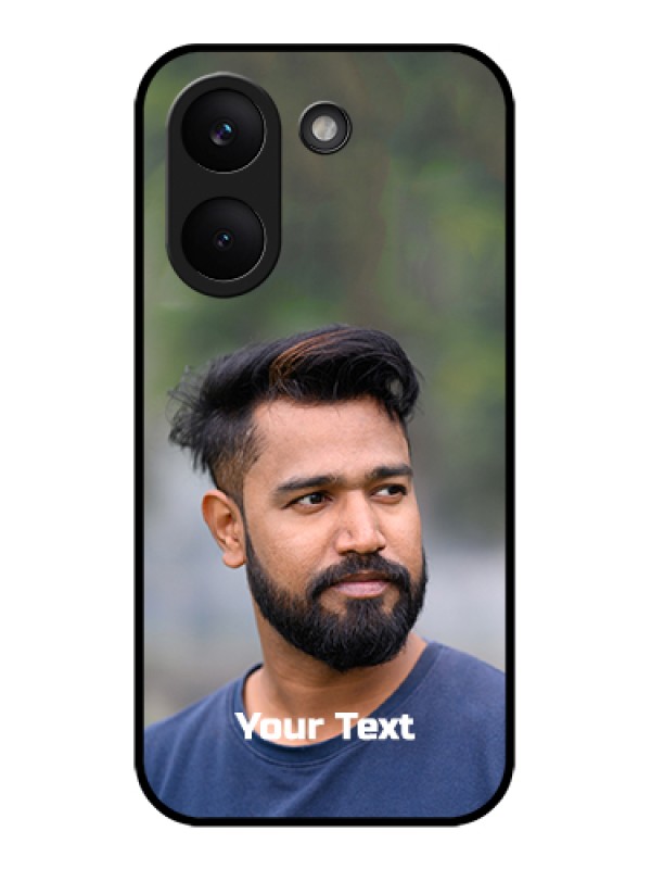 Custom Poco X8 Pro 5G Custom Glass Phone Case - Photo With Text Design