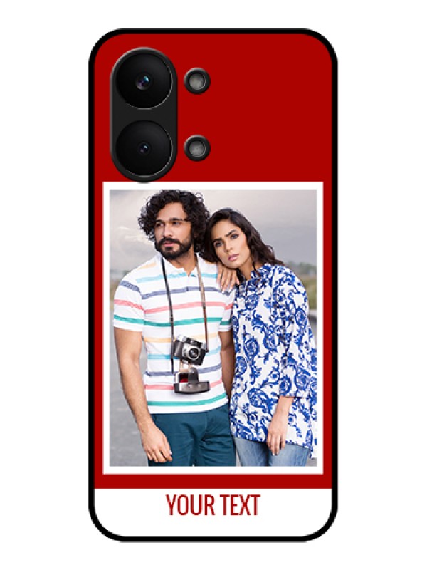 Custom Poco X8 Pro Max 5G Custom Glass Phone Case - Red Color Design