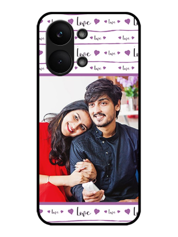 Custom Poco X8 Pro Max 5G Custom Glass Phone Case - Couples Heart Design