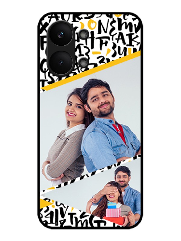 Custom Poco X8 Pro Max 5G Custom Glass Phone Case - Letters Pattern Design