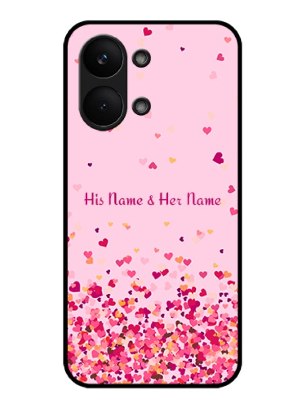 Custom Poco X8 Pro Max 5G Custom Glass Phone Case - Floating Hearts Design