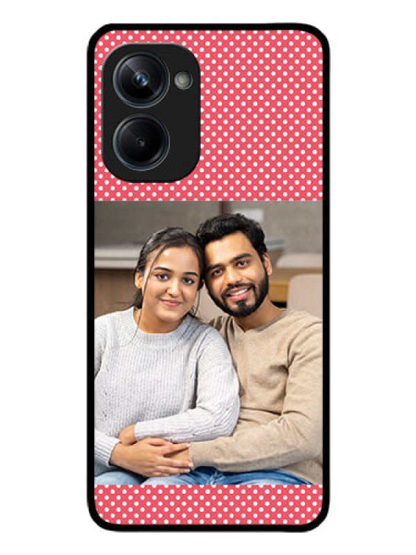 Custom Realme 10 Pro 5G Custom Glass Phone Case - White Dotted Design