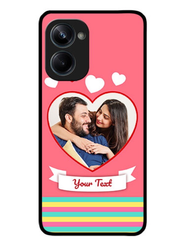 Custom Realme 10 Pro 5G Photo Printing on Glass Case - Love Doodle Design