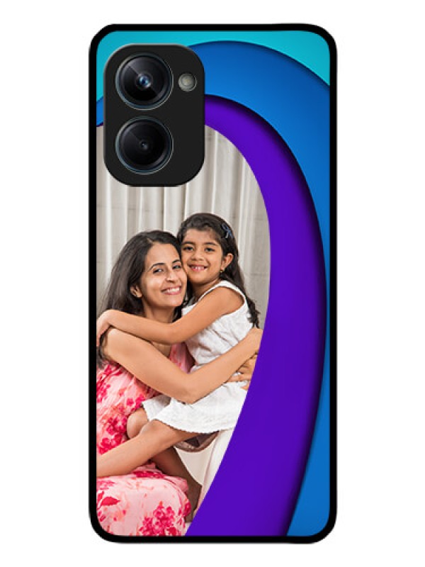 Custom Realme 10 Pro 5G Photo Printing on Glass Case - Simple Pattern Design