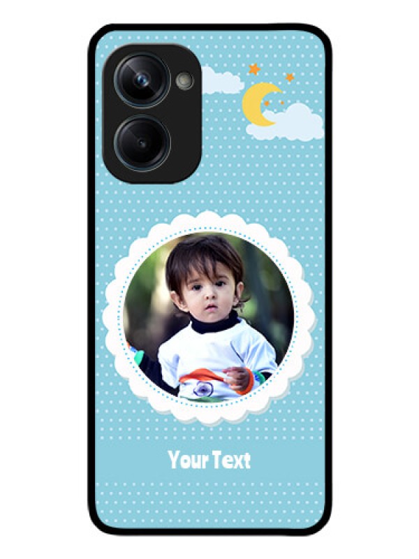 Custom Realme 10 Pro 5G Personalised Glass Phone Case - Violet Pattern Design