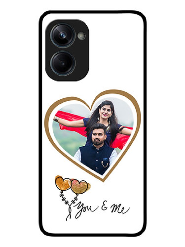 Custom Realme 10 Pro 5G Custom Glass Mobile Case - You & Me Design