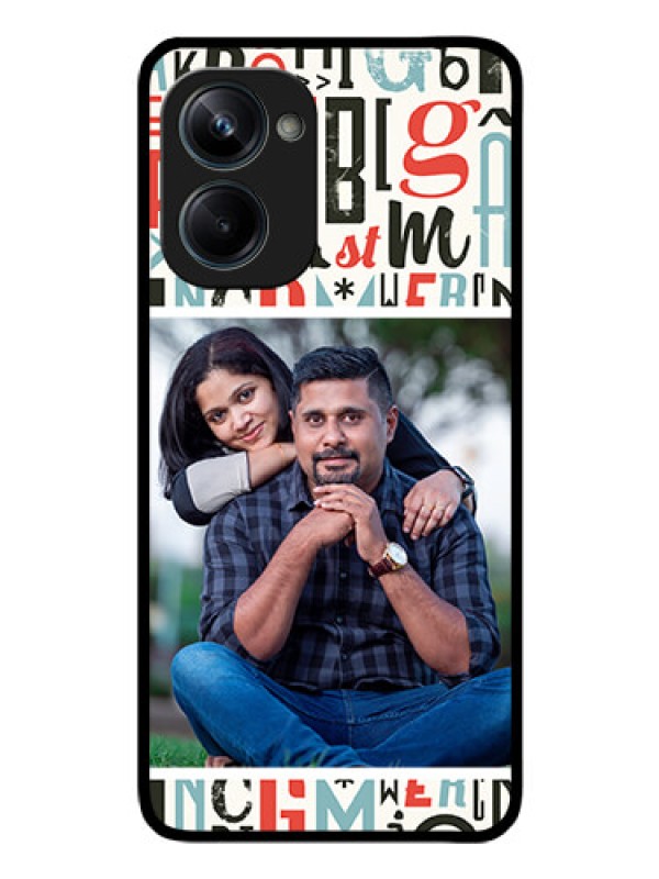 Custom Realme 10 Pro 5G Personalized Glass Phone Case - Alphabet Design