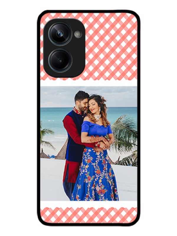 Custom Realme 10 Pro 5G Personalized Glass Phone Case - Pink Pattern Design