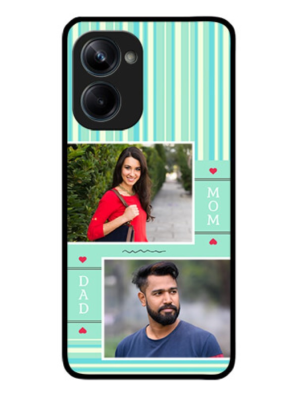 Custom Realme 10 Pro 5G Custom Glass Phone Case - Mom & Dad Pic Design