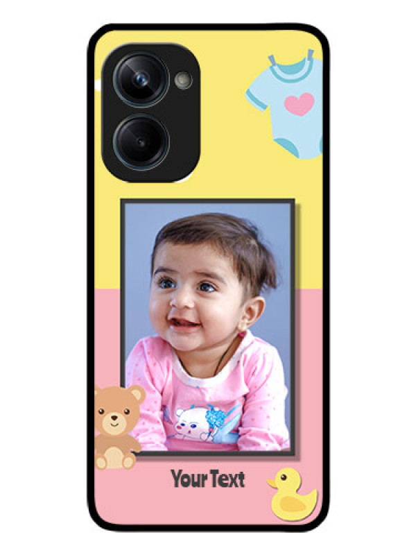 Custom Realme 10 Pro 5G Photo Printing on Glass Case - Kids 2 Color Design