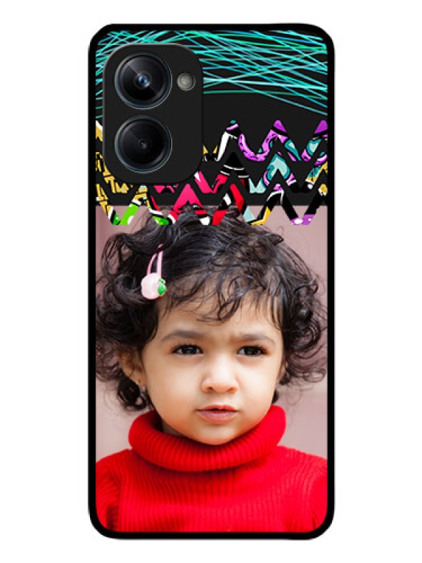 Custom Realme 10 Pro 5G Personalized Glass Phone Case - Neon Abstract Design