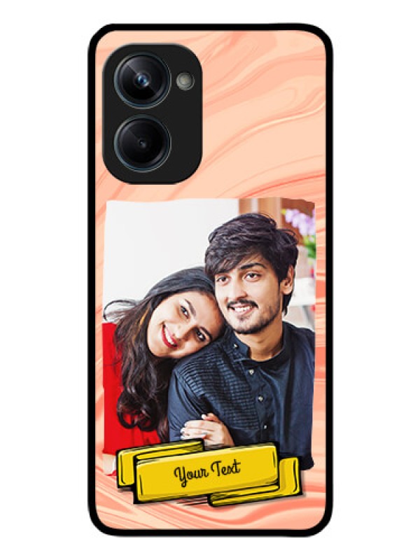 Custom Realme 10 Pro 5G Personalized Glass Phone Case - Marble Texture Design