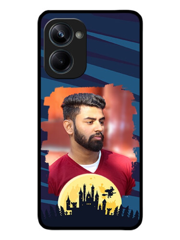 Custom Realme 10 Pro 5G Photo Printing on Glass Case - Halloween Witch Design