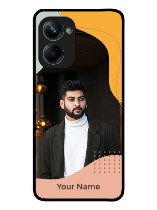 Custom Realme 10 Pro 5G Personalized Glass Phone Case - Tri-coloured overlay design