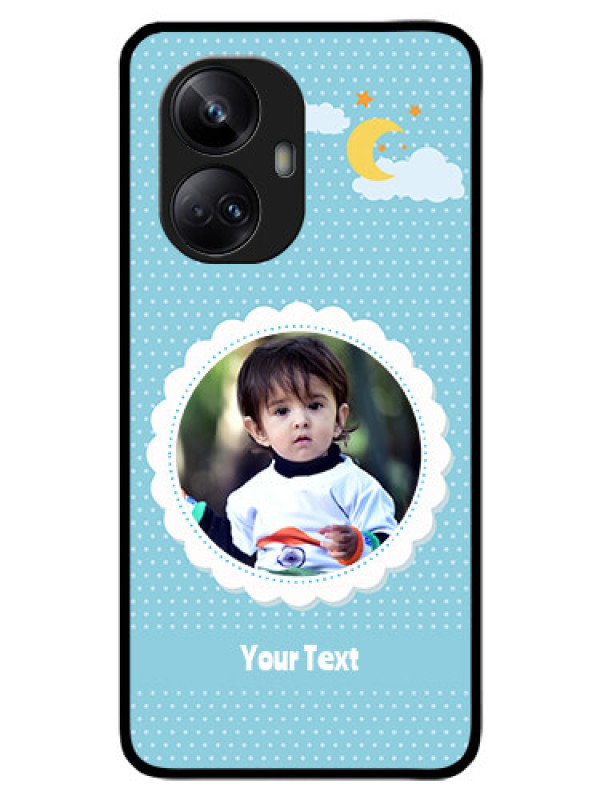 Custom Realme 10 Pro Plus 5G Personalised Glass Phone Case - Violet Pattern Design