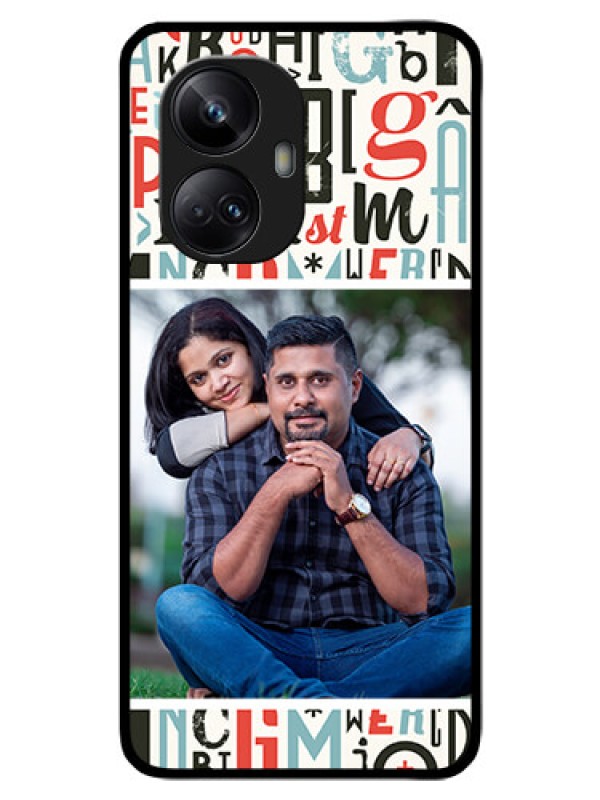 Custom Realme 10 Pro Plus 5G Personalized Glass Phone Case - Alphabet Design
