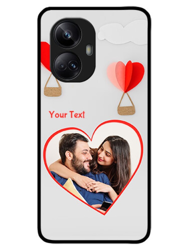 Custom Realme 10 Pro Plus 5G Custom Glass Mobile Case - Parachute Love Design