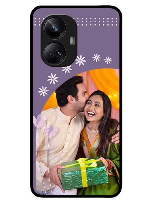 Custom Realme 10 Pro Plus 5G Custom Glass Mobile Case - Lavender flowers design