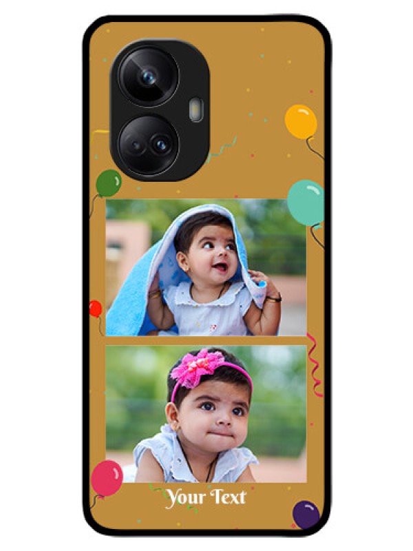 Custom Realme 10 Pro Plus 5G Personalized Glass Phone Case - Image Holder with Birthday Celebrations Design