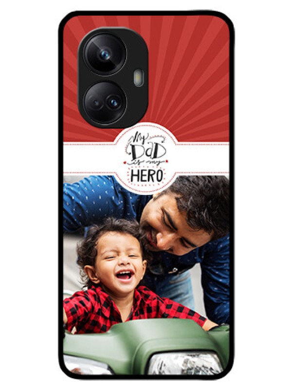 Custom Realme 10 Pro Plus 5G Photo Printing on Glass Case - My Dad Hero Design