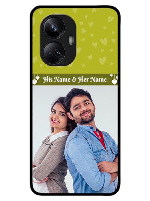 Custom Realme 10 Pro Plus 5G Custom Glass Phone Case - You & Me Heart Design