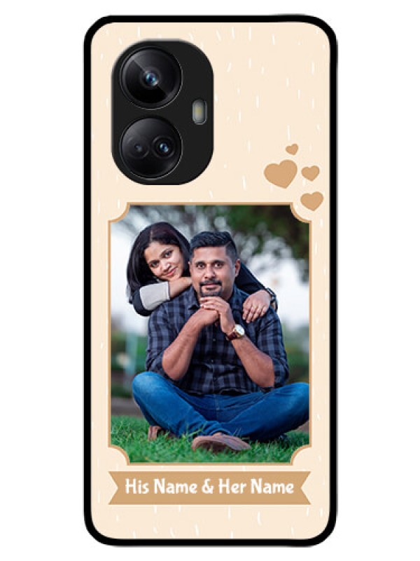 Custom Realme 10 Pro Plus 5G Custom Glass Phone Case - with confetti love design