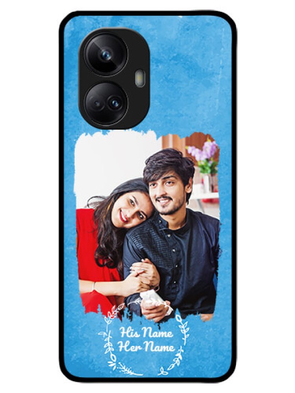Custom Realme 10 Pro Plus 5G Custom Glass Phone Case - Blue Color Vintage Design