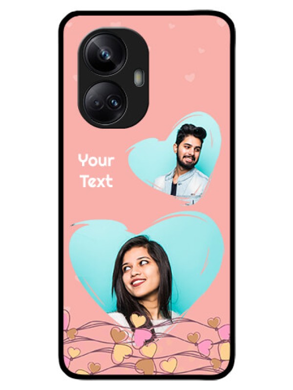 Custom Realme 10 Pro Plus 5G Custom Glass Mobile Case - Love Doodle Design