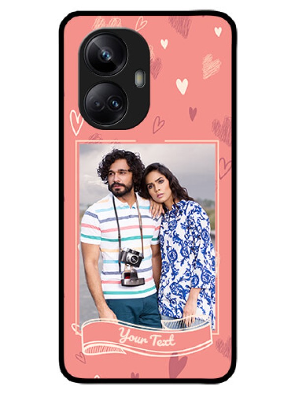 Custom Realme 10 Pro Plus 5G Custom Glass Phone Case - Love doodle art Design