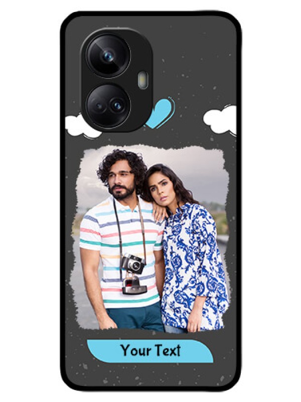Custom Realme 10 Pro Plus 5G Custom Glass Phone Case - Splashes with love doodles Design