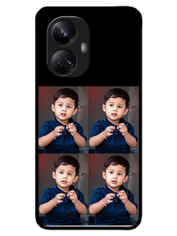 Custom Realme 10 Pro Plus 5G 4 Image Holder on Glass Mobile Cover