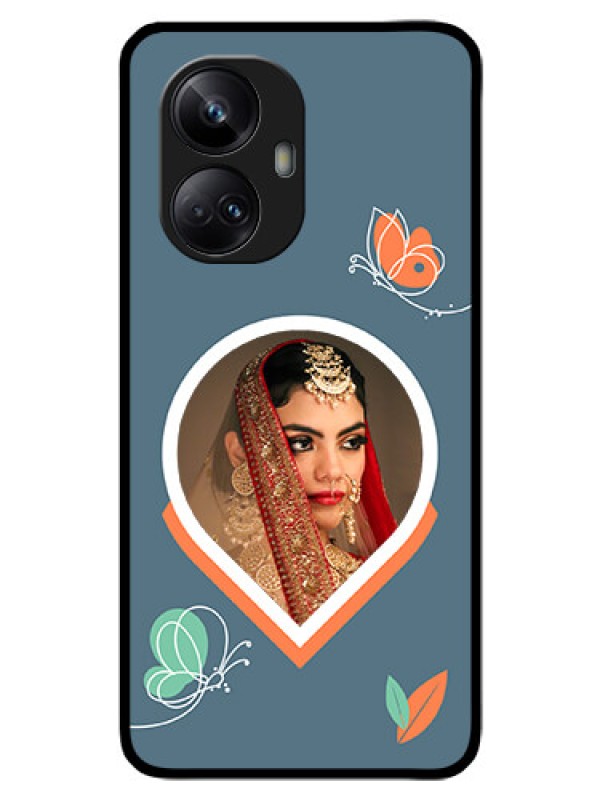 Custom Realme 10 Pro Plus 5G Custom Glass Mobile Case - Droplet Butterflies Design
