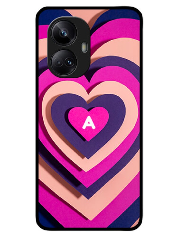Custom Realme 10 Pro Plus 5G Custom Glass Mobile Case - Cute Heart Pattern Design