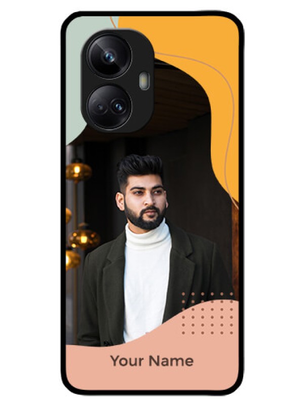 Custom Realme 10 Pro Plus 5G Personalized Glass Phone Case - Tri-coloured overlay design