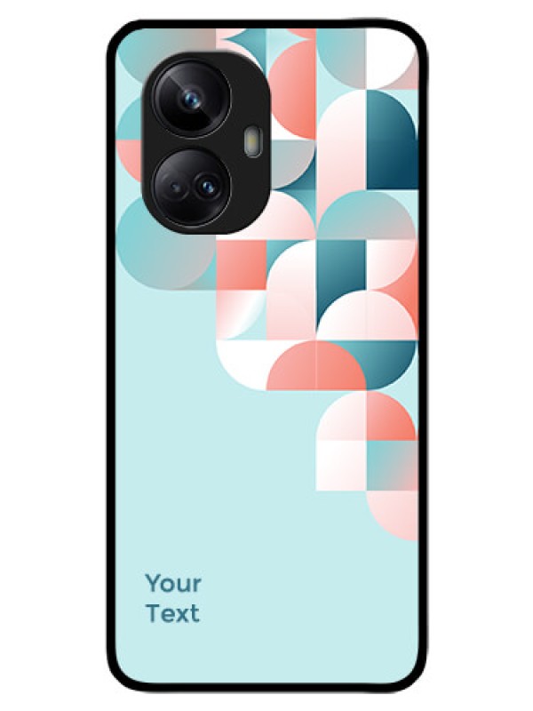 Custom Realme 10 Pro Plus 5G Custom Glass Phone Case - Stylish Semi-circle Pattern Design