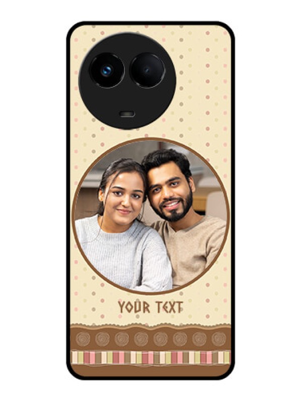 Custom Realme 11 5G Custom Glass Mobile Case - Brown Dotted Mobile Case Design