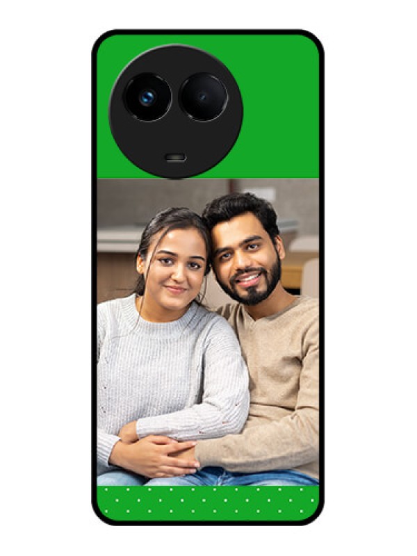 Custom Realme 11 5G Personalized Glass Phone Case - Green Pattern Design