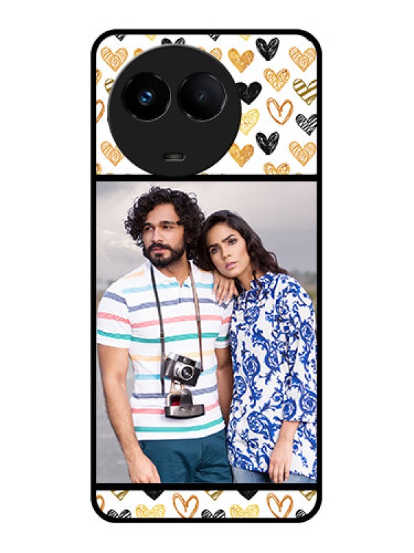Custom Realme 11 5G Photo Printing on Glass Case - Love Symbol Design