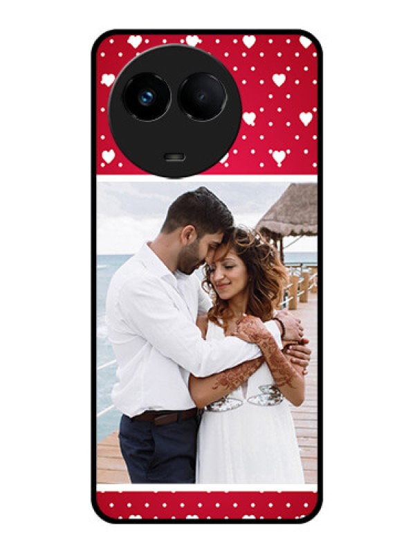 Custom Realme 11 5G Photo Printing on Glass Case - Hearts Mobile Case Design