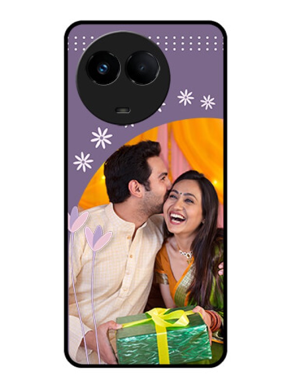 Custom Realme 11 5G Custom Glass Mobile Case - Lavender flowers design