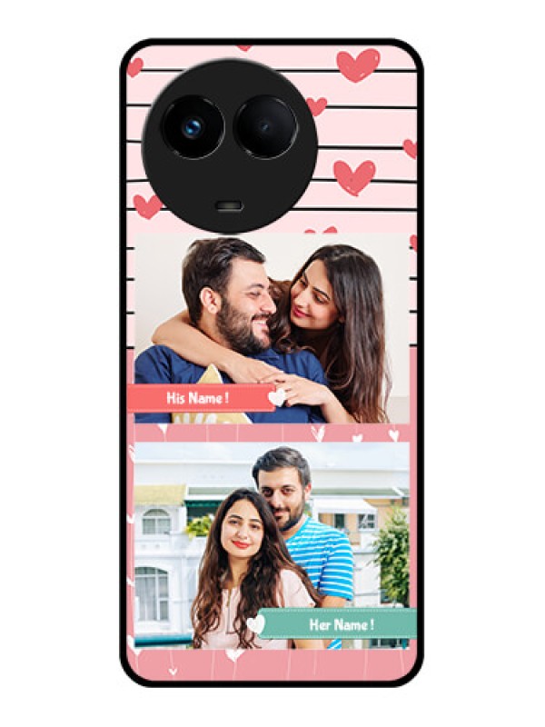 Custom Realme 11 5G Custom Glass Mobile Case - Photo with Heart Design