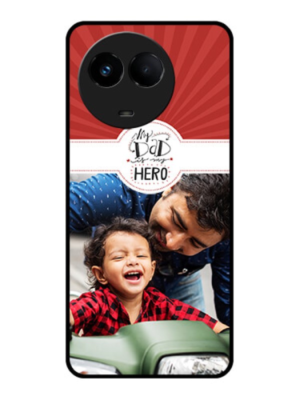 Custom Realme 11 5G Photo Printing on Glass Case - My Dad Hero Design