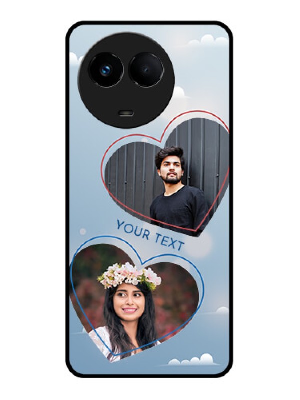Custom Realme 11 5G Custom Glass Mobile Case - Blue Color Couple Design