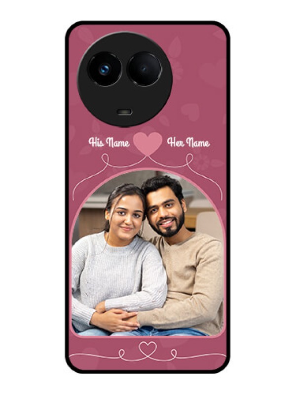 Custom Realme 11 5G Photo Printing on Glass Case - Love Floral Design